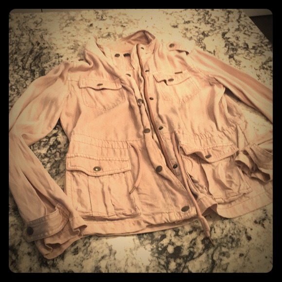 Max Jeans Military style BLUSH pink jacket - Picture 1 of 5
